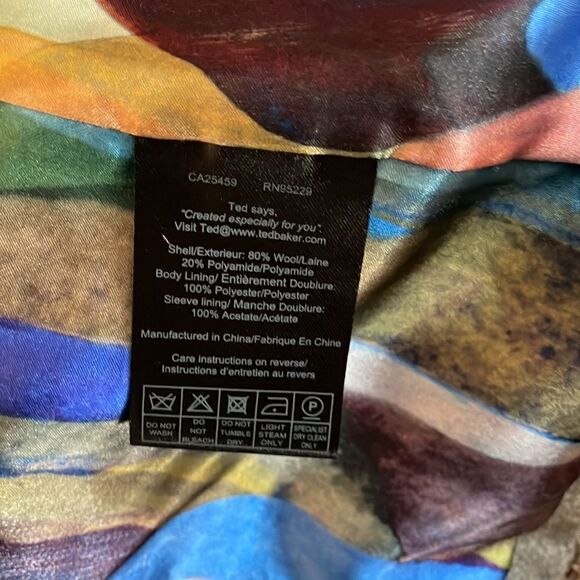 Ted Baker London Wool Blend Grey Peacoat Zip & Belt Jacket - Picture 10 of 11